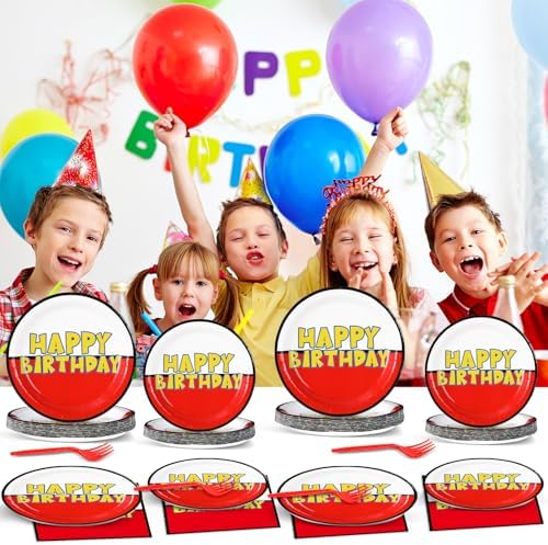 96PCS Cartoon Ball Party Tableware Set for Kids