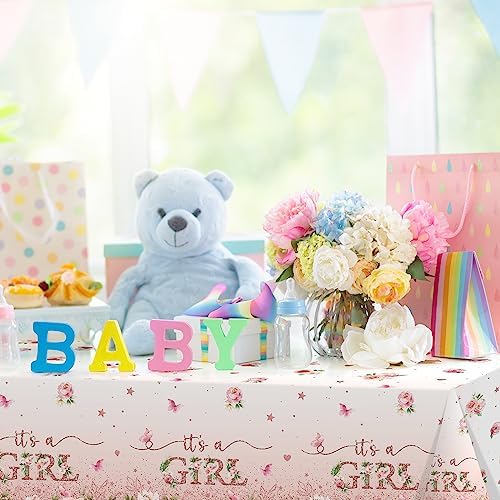 Floral Baby Shower Tablecloth Decorations for Girls