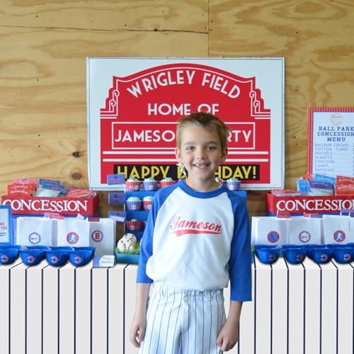 4 Pack Plastic Baseball Tablecloths 51x86 Inches