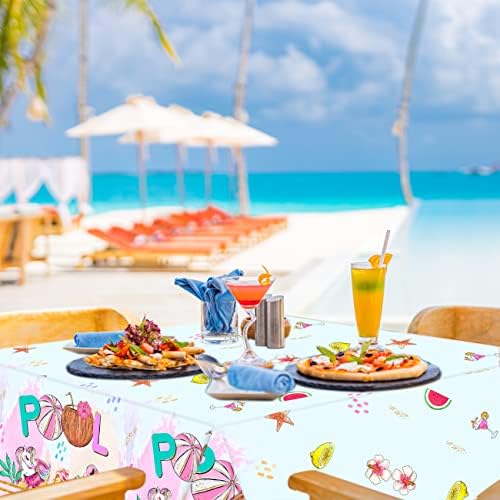 Zhynice Summer Pool Party Tablecloth Decorations