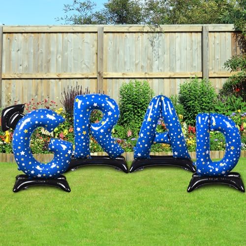 Graduation Party Decorations Blue Grad Foil Balloon Class of 2024
