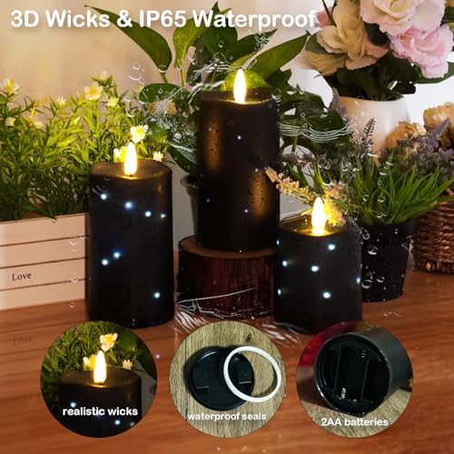 Eebuss Flameless Candles with Remote Control 3pcs