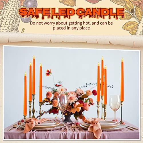 Honoson 4 Piece Halloween LED Taper Candle Set