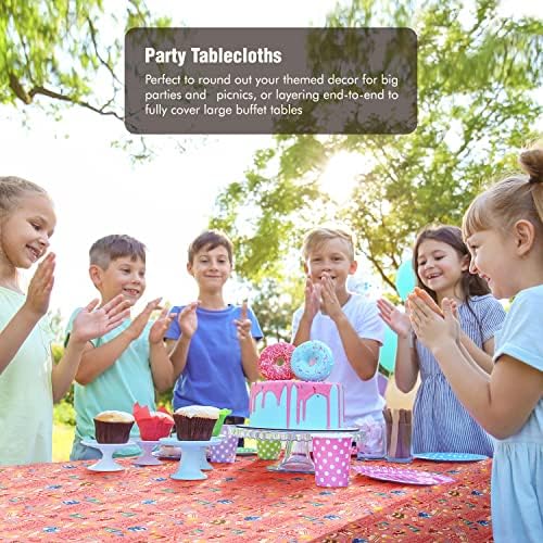 Happy Birthday Sweets Party Table Cover 108x54 Inches
