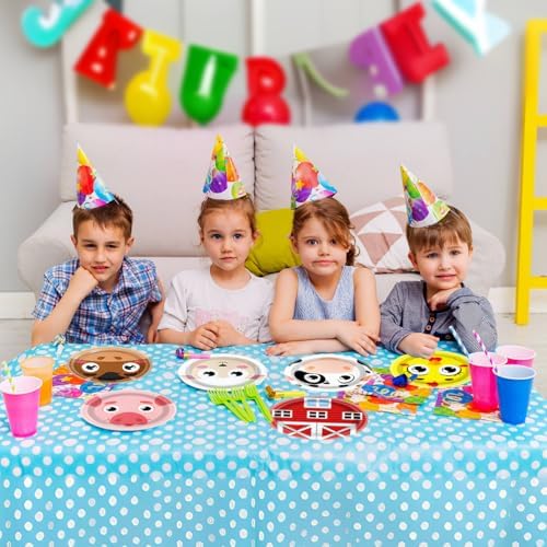 Farm Animal Themed Disposable Plates 60 Count Set