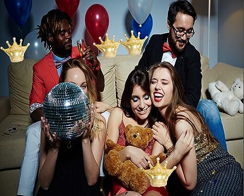 15Pcs Mini Crown Foil Balloons Gold Party Decorations
