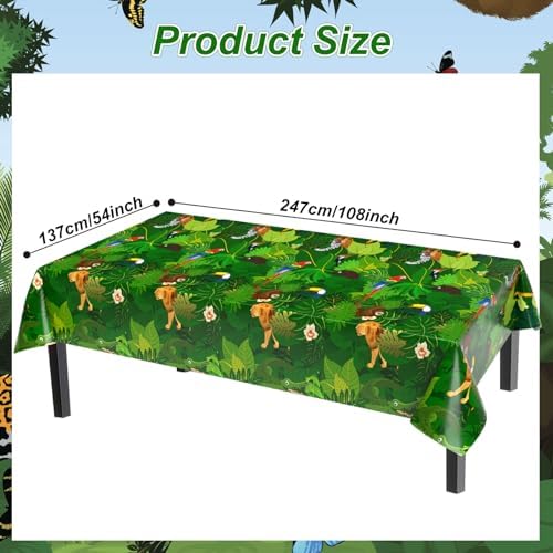 Jungle Safari Tablecloth 54x108 Inch Animal Print