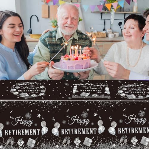 41PCS Happy Retirement Party Decorations Plates Set