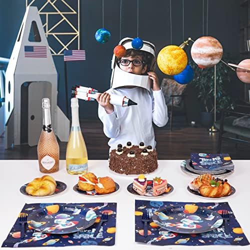 DECORLIFE Space Themed Party Supplies Serve 24