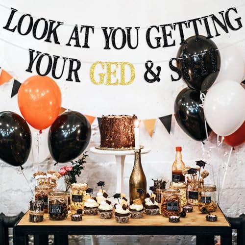 GED Banner Congrats Grad Class of 2025 Party Decor