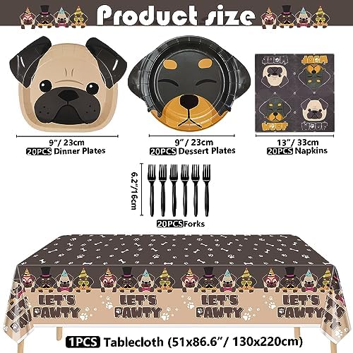 Dog Party Decorations 81Pcs Birthday Supplies for Kids