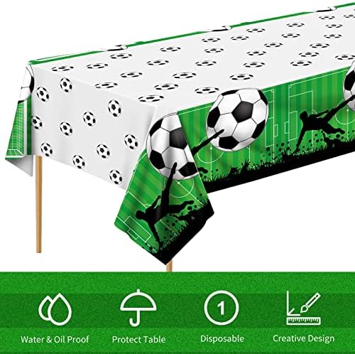 ADXCO 169 Piece Soccer Party Tableware Set for 24 Guests