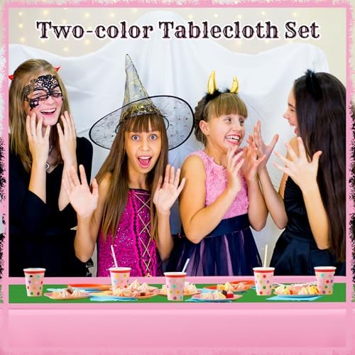 Oudain 3 Pcs Witch Princess Theme Tablecloth Set