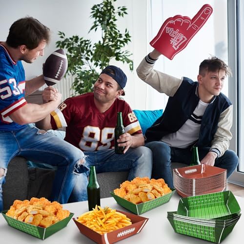 Sawowkuya 36Pcs Football Serving Trays for Parties
