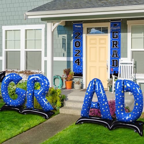 Graduation Party Decorations Blue Grad Foil Balloon Class of 2024