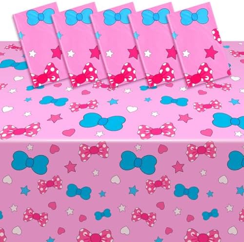 3 Pcs Pink Kitty Cat Tablecloths for Parties
