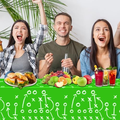 Football Theme Party Tablecloths 4 Pack 54x108 Inch