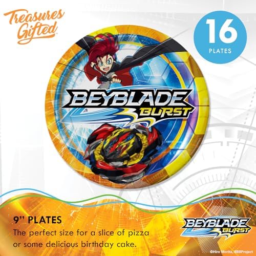 Treasures Gifted BEYBLADE BURST Party Plates 9in 16ct