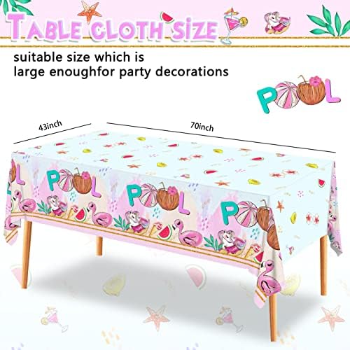 Zhynice Summer Pool Party Tablecloth Decorations