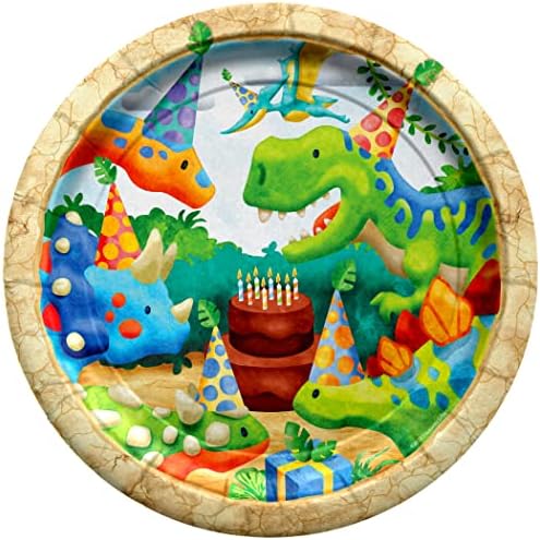 Treasures Gifted Dinosaur Party Plates 24ct - 9 Inch