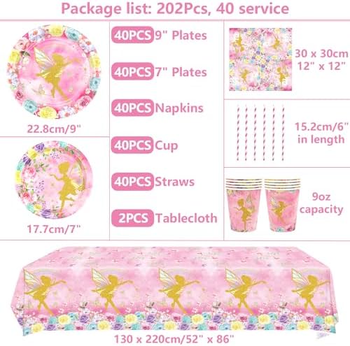 Fairy Party Tableware Set for 40 Guests