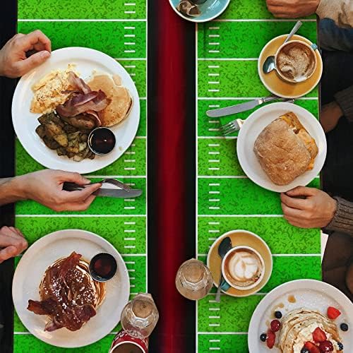 Tegeme Football Field Tablecloth 54x108 6 Pack
