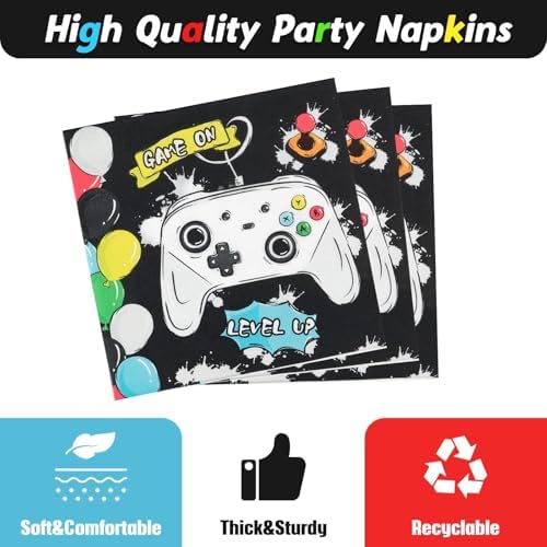 WERNNSAI Game Party Decorations Set for 16 Guests