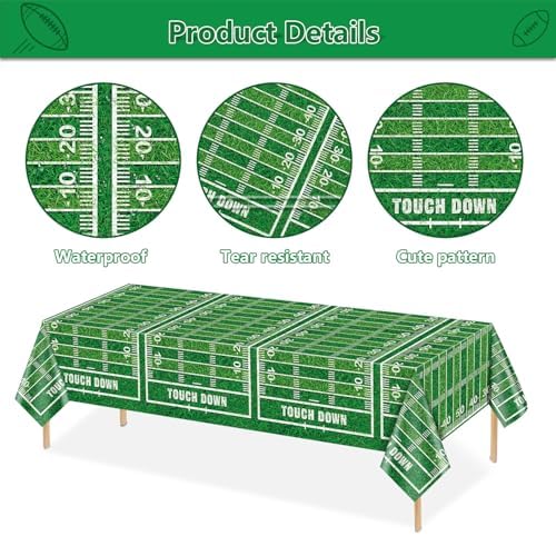 4 Pcs Football Tablecloths for Party Decorations
