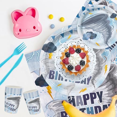120 Pcs Tornado Party Tableware Set for 20 Guests