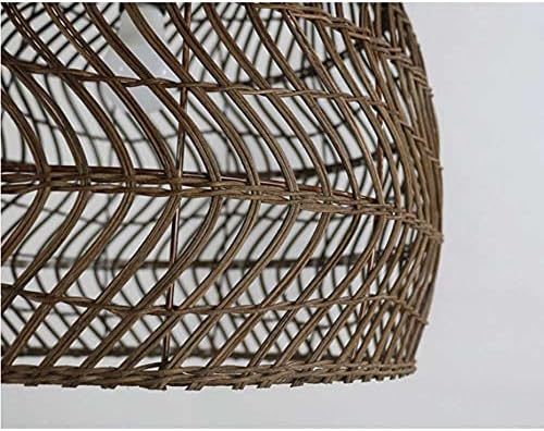 Nordic Minimalist Chandelier with Natural Rattan