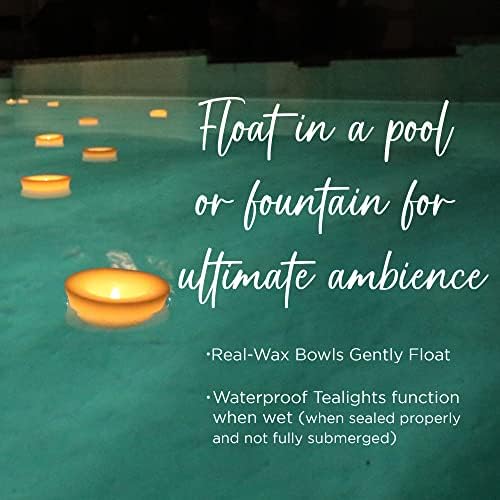 Set of 6 Floating Wax Bowl Candle Holders