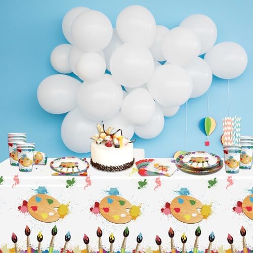 LSJDEER Paint Party Tableware Set for 20 Guests