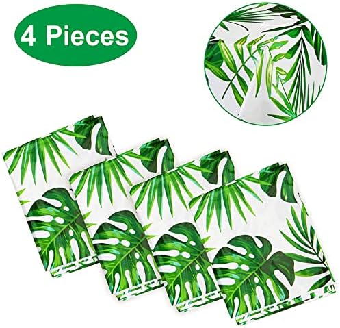 Hawaii Palm Leaves Tablecloths 4PCS for Party Decorations