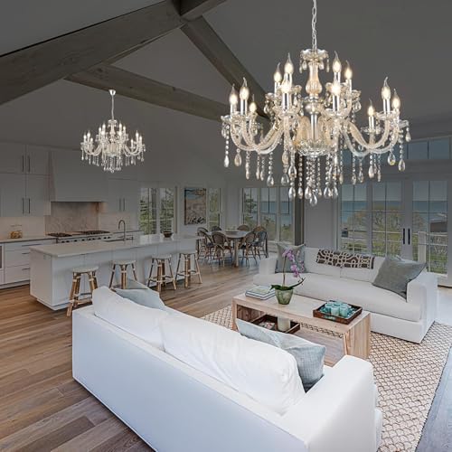 YYSHCHEN 307 Inch Crystal Chandelier with 15 Lights