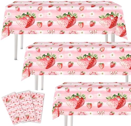 Strawberry Birthday Tablecloths Set 3