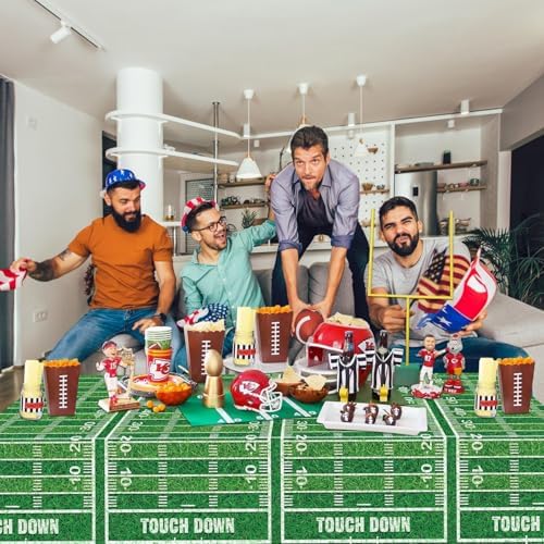 4 Pcs Football Tablecloths for Party Decorations