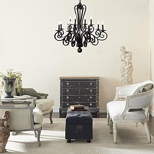 Deco 79 Modern Black Metal Chandelier Pendant Light