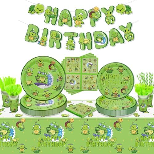 162Pcs Turtle Birthday Party Decorations Set