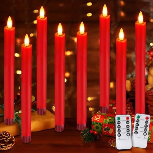 OCATO Flameless Candles with Remote 8 Pack LED Taper Candles