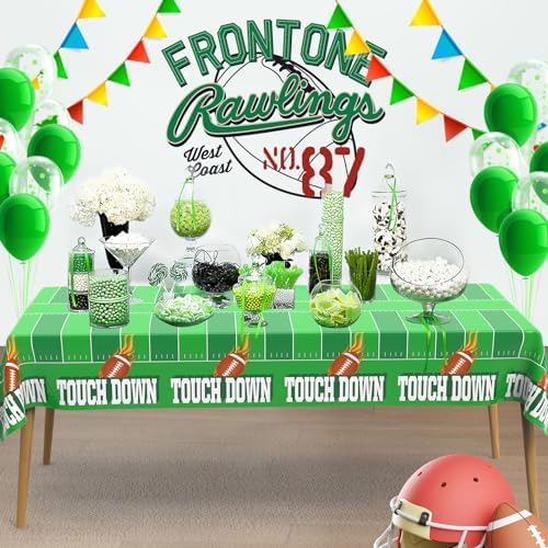 Vilnadu Football Tablecloth 54x108 Inch 2Pcs Touchdown Cover