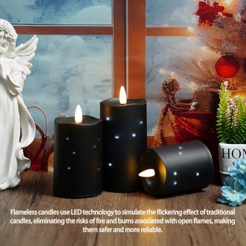 Eebuss Flameless Candles with Remote Control 3pcs