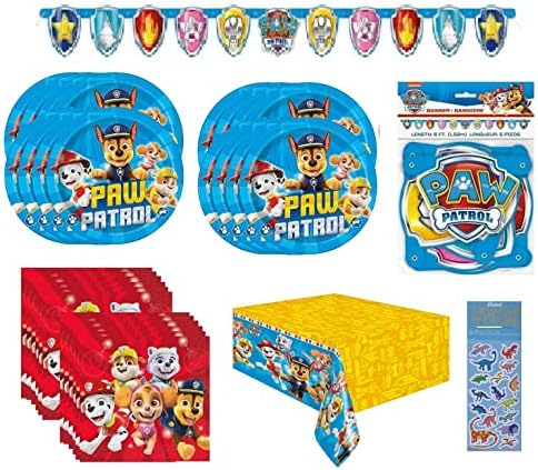 Paw Patrol Party Supplies Bundle for 16 Guests