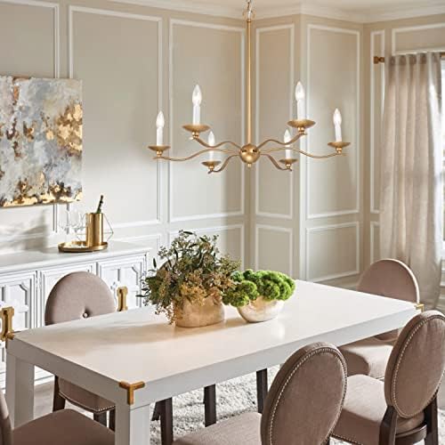 Overstock Brass 6-Light Chandelier Dining Room Decor