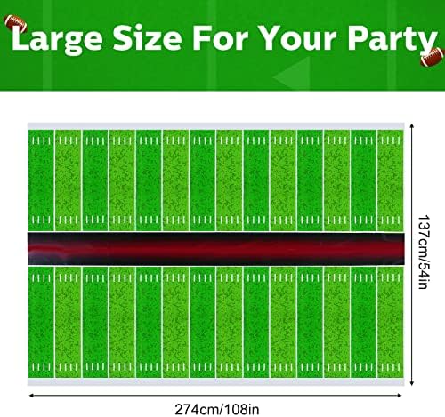 Tegeme Football Field Tablecloth 54x108 6 Pack