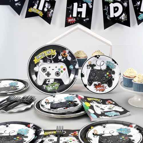 WERNNSAI Game Party Decorations Set for 16 Guests