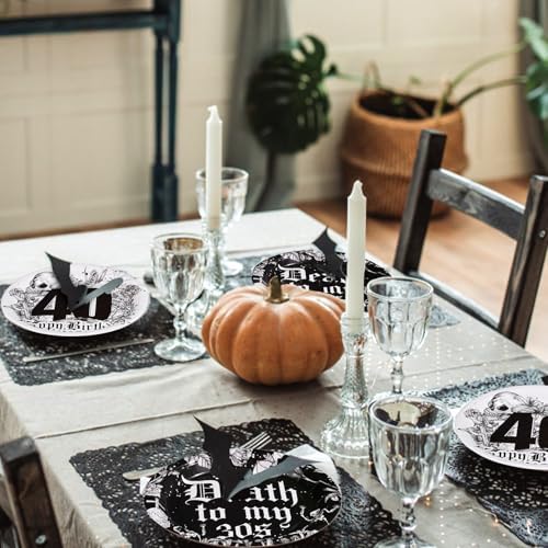 Grencian 96 Pcs Death To My 30s Birthday Decorations Set
