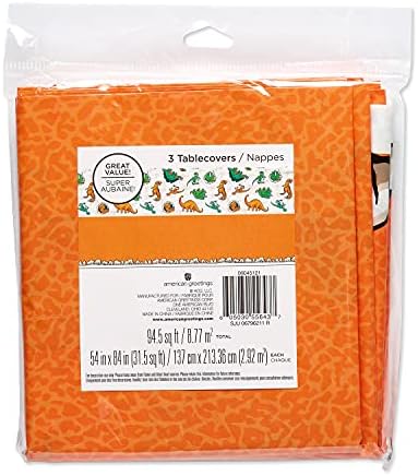 American Greetings Dinosaur Table Covers 3-Pack