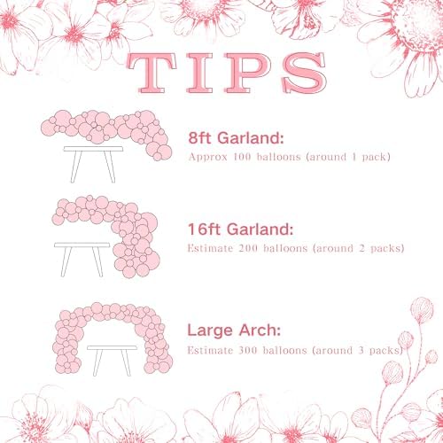 CROSSFINGERS Pink and White Balloon Arch Kit