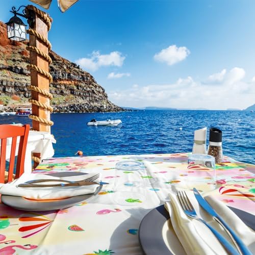 3pcs Pool Tablecloths with Flamingo Design for Summer Parties