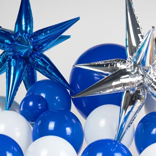 Royal Blue Graduation Balloon Garland Arch Kit with Foil Caps and Diplomas